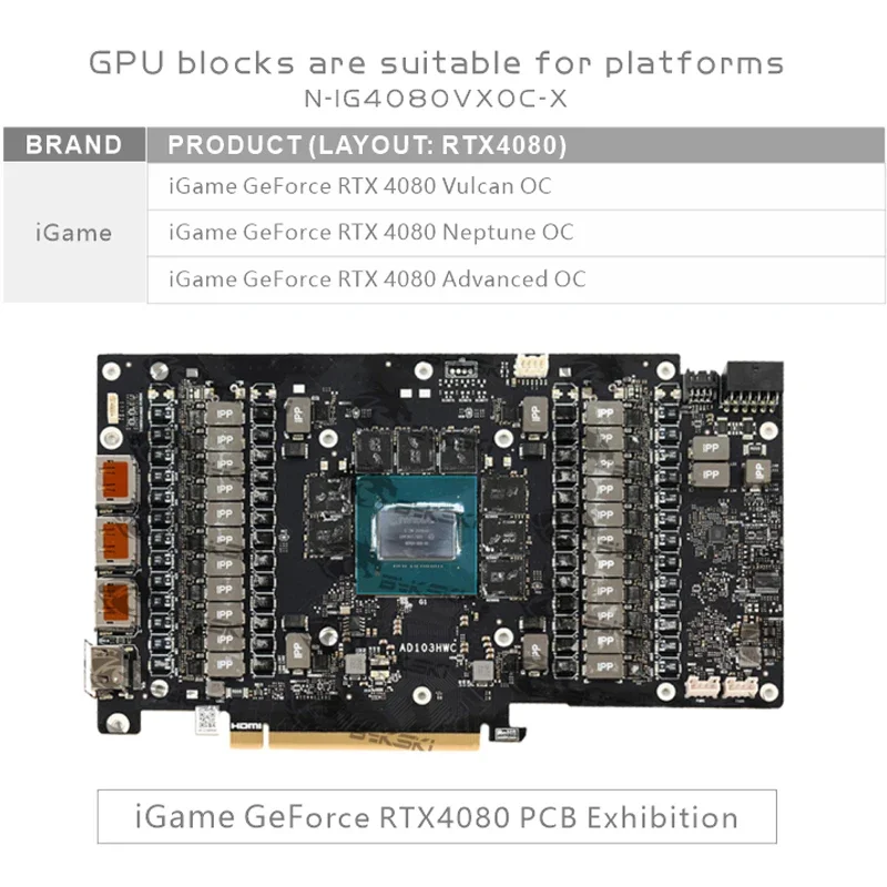 Bykski GPU Block for Colorful  - Rtx 4080 Water Cooling Block 评论和价格